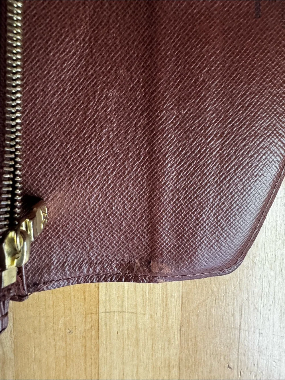 Pre-Loved Louis Vuitton Monogram Canvas Brown Envelope Wallet with Branded Snap